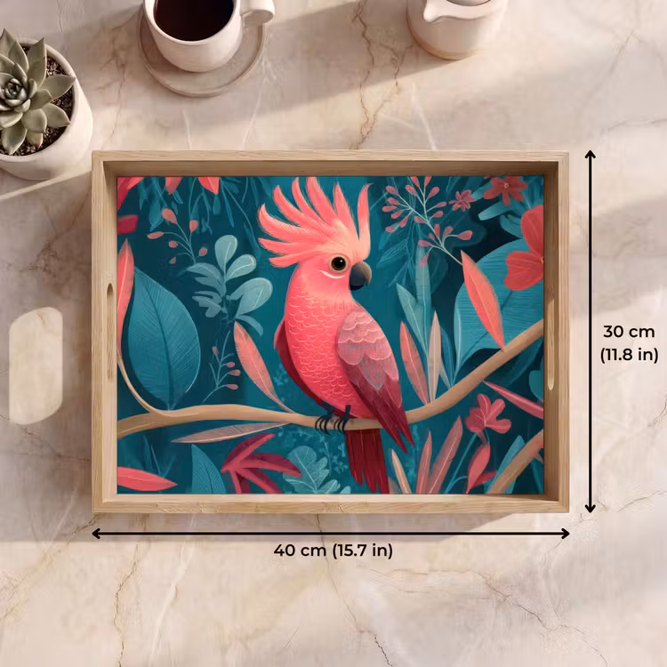 Tray - Cockatoo - Tropical leaves - Branch — 7
