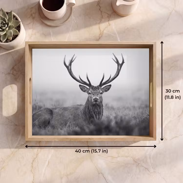 Tray - Deer - Foggy - Black - White — 7
