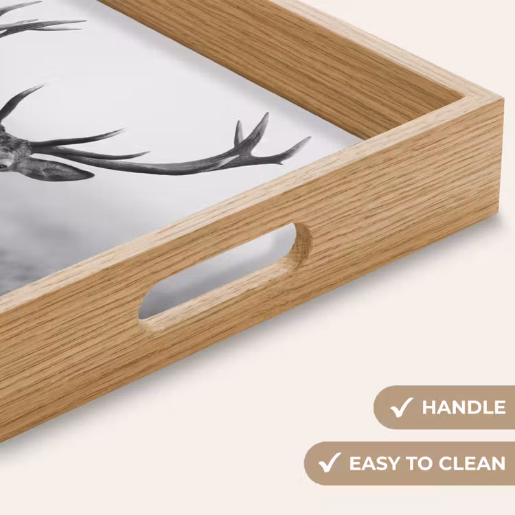 Tray - Deer - Foggy - Black - White — 9