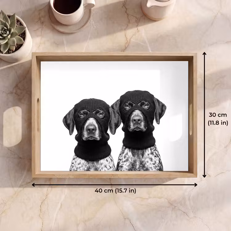 Tray - Dogs - balaclava - Black - white — 7