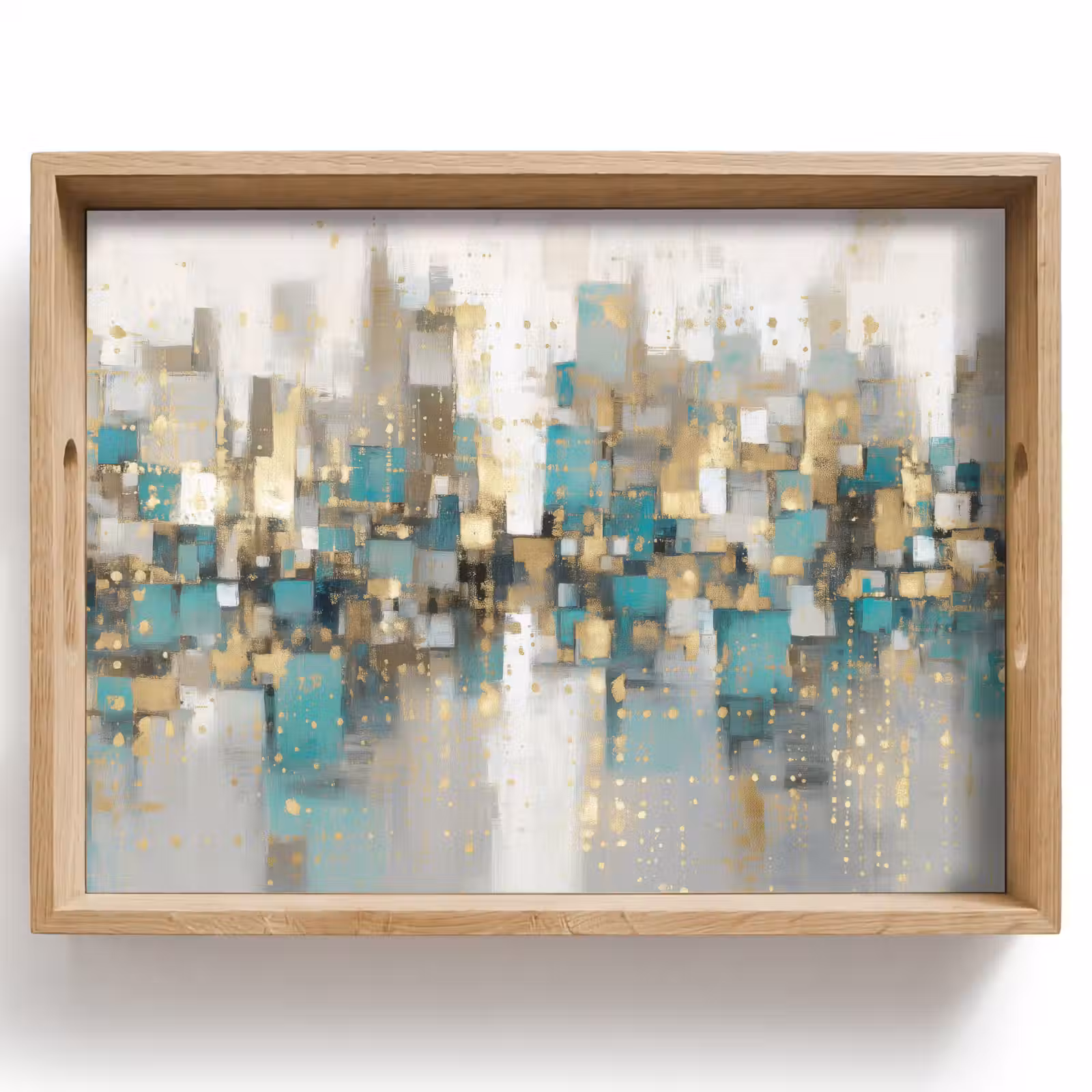 Tray - Abstract - Blocks - Gold - Skyline — 1