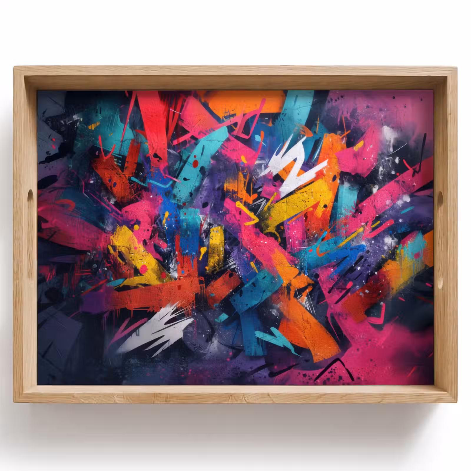 Tray - Abstract - Explosion - Neon colors — 1