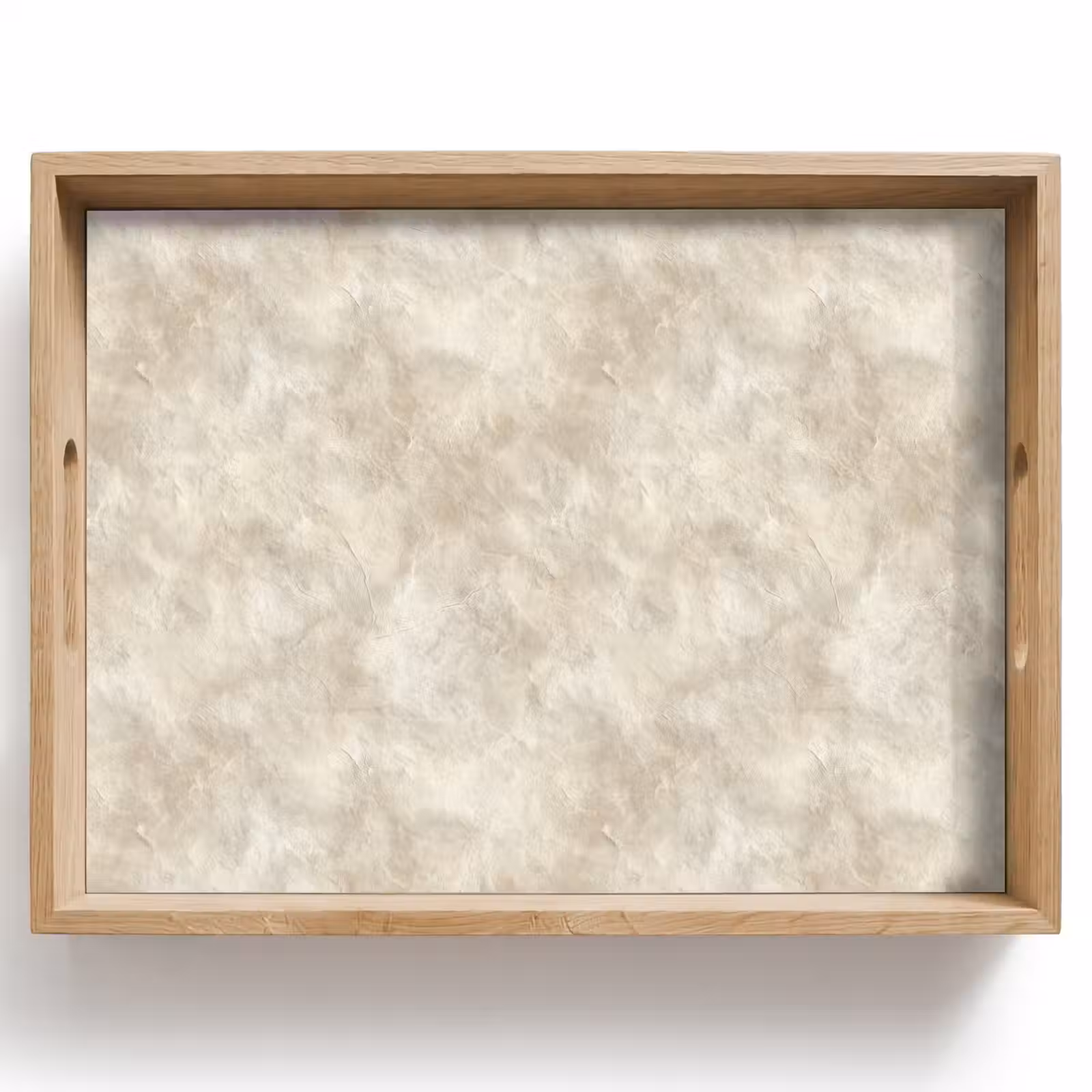 Tray - Beige - Embossed texture - Natural stone — 1