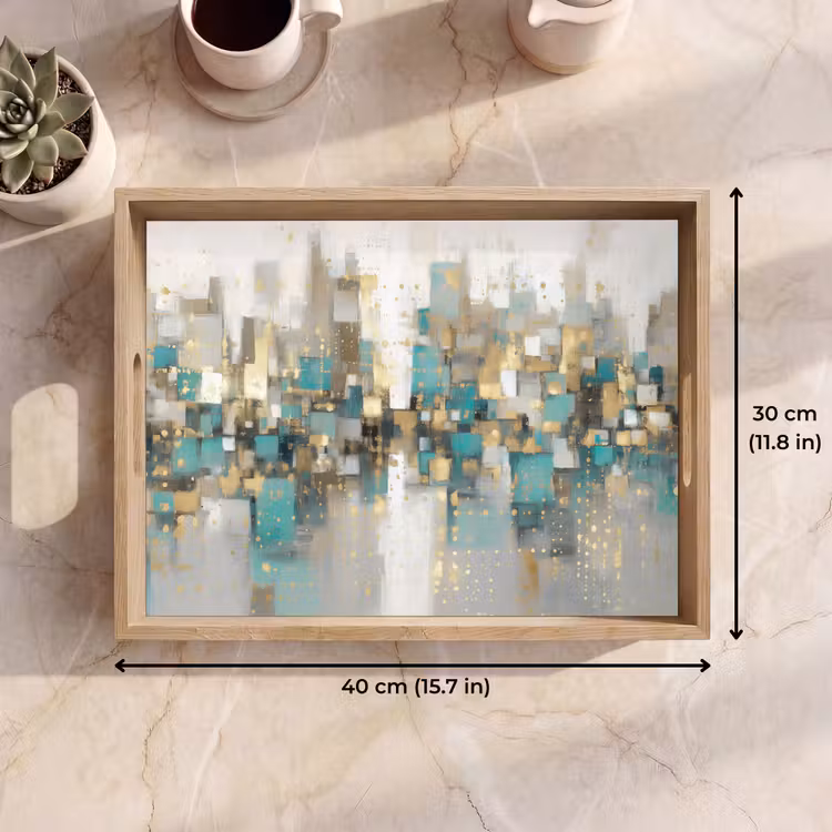 Tray - Abstract - Blocks - Gold - Skyline — 7