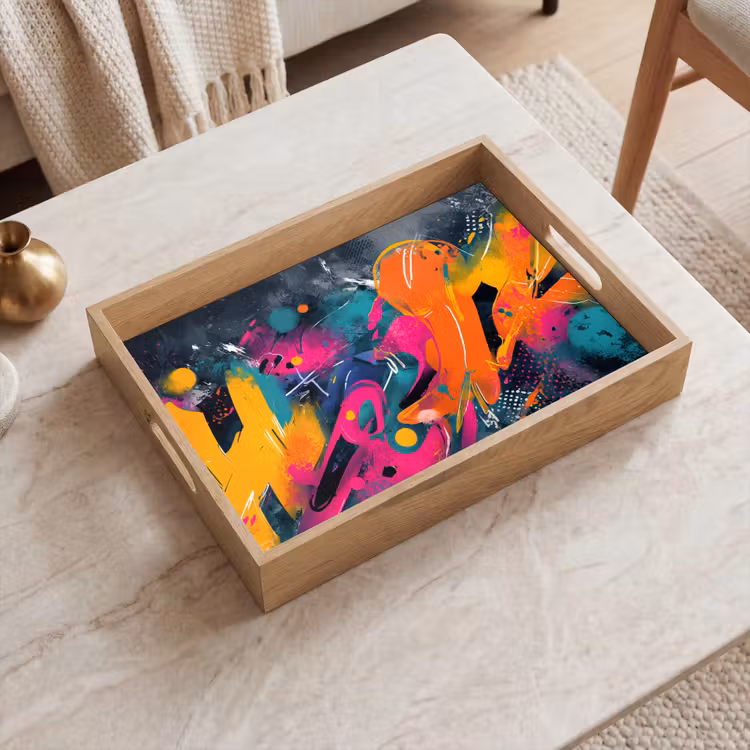 Tray - Abstract - Graffiti - Colorful - Splashes of paint — 2