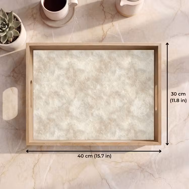 Tray - Beige - Embossed texture - Natural stone — 7