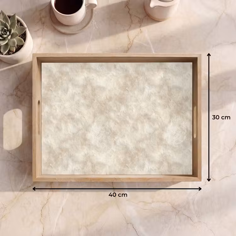 Tray - Beige - Embossed texture - Natural stone — 8