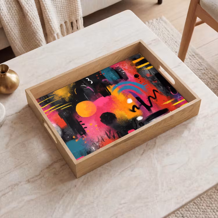 Tray - Color areas - Shapes - Colorful - Abstract — 2