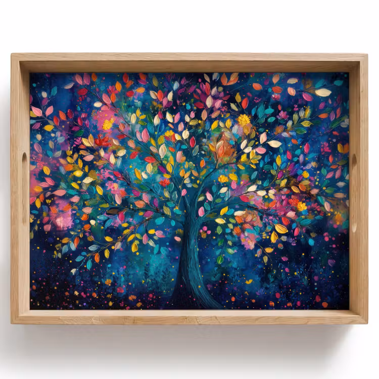 Tray - Colorful - Tree - Magical - Abstract — 1