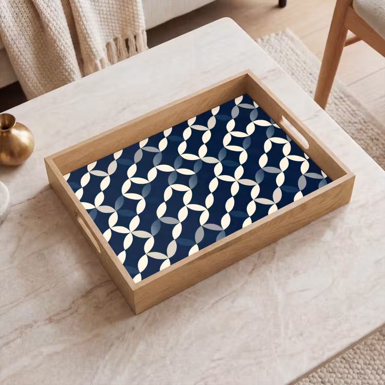 Tray - Abstract - Pattern - Blue — 2