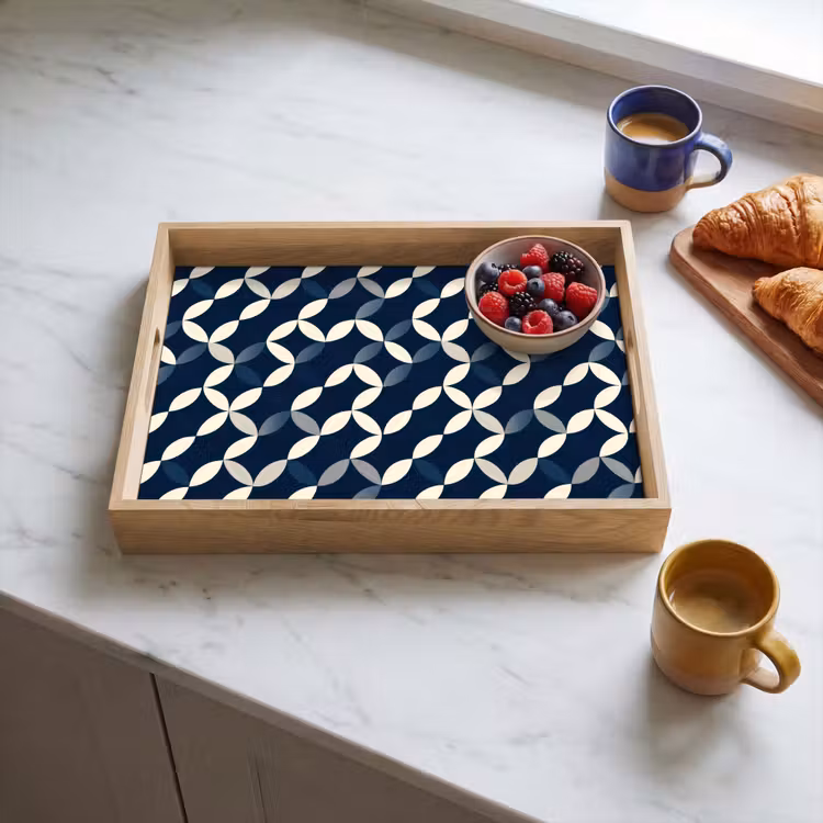 Tray - Abstract - Pattern - Blue — 3