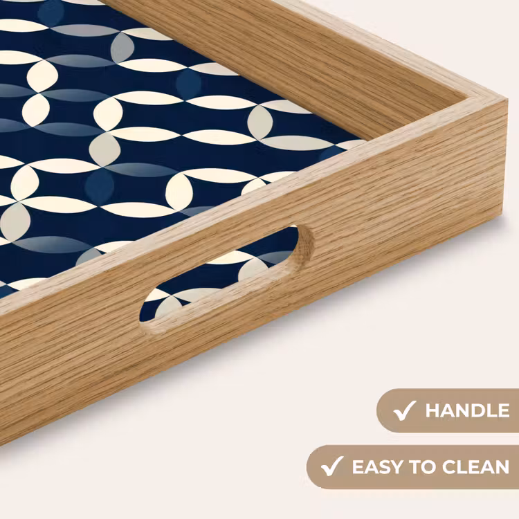 Tray - Abstract - Pattern - Blue — 9