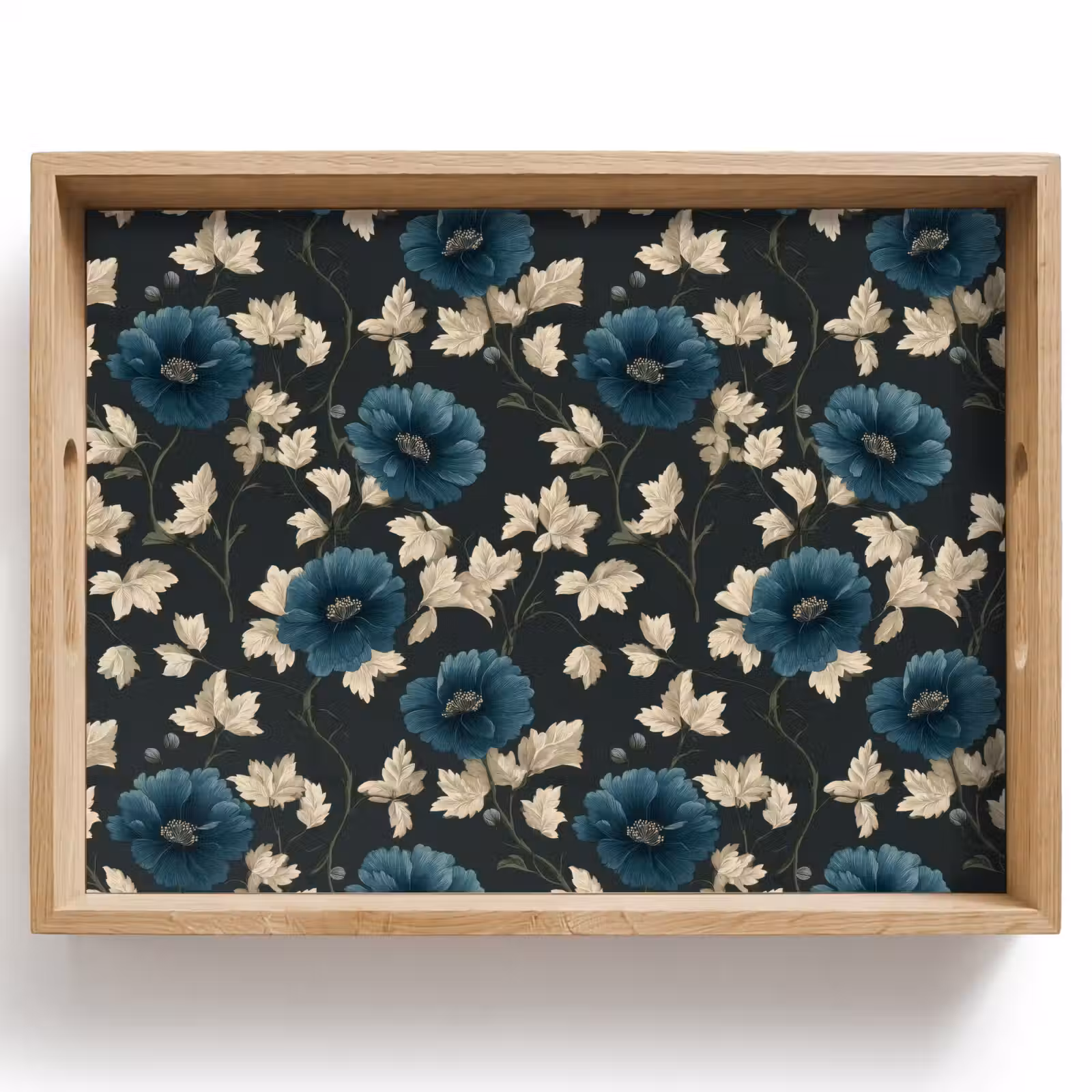 Tray - Botanical - Flowers - Blue — 1