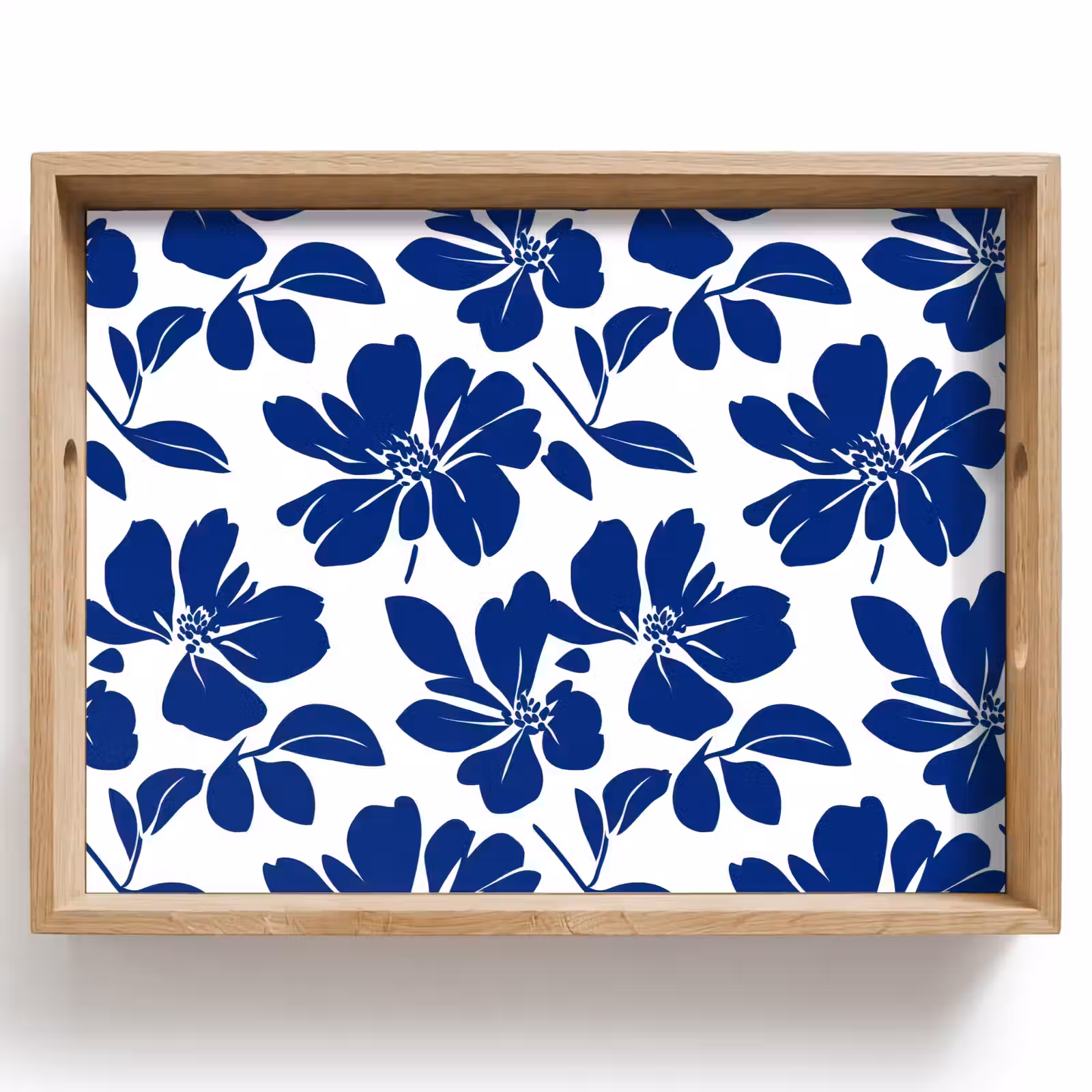 Tray - Floral - Modern - Blue — 1