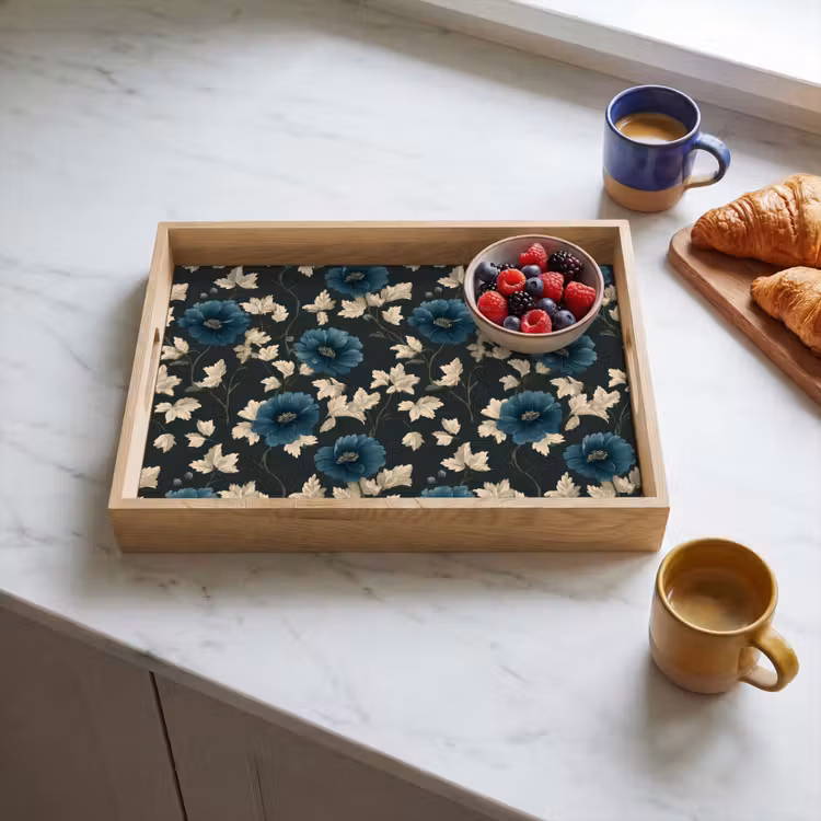 Tray - Botanical - Flowers - Blue — 3