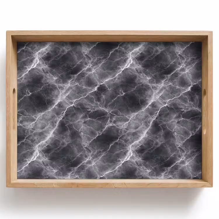 Tray - Dark gray - Lightning - Marble — 1