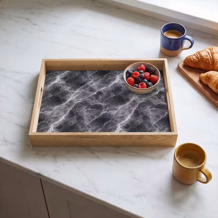 Tray - Dark gray - Lightning - Marble — 3