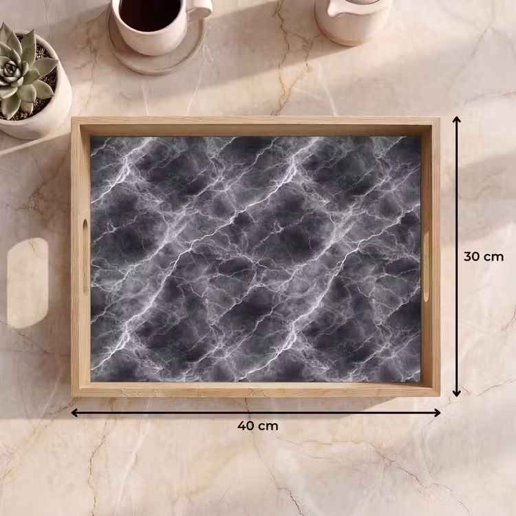 Tray - Dark gray - Lightning - Marble — 8