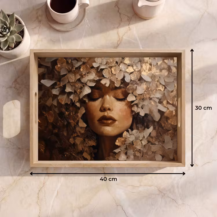 Tray - Face - Lady - Leaves - Brush strokes — 8
