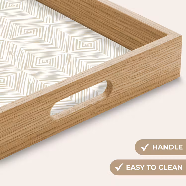 Tray - Abstract - Diamonds - Beige — 9