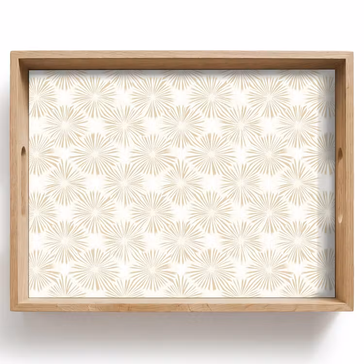Tray - Abstract - Motif - Beige — 1
