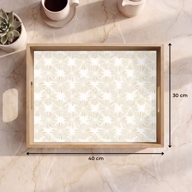 Tray - Abstract - Motif - Beige — 8