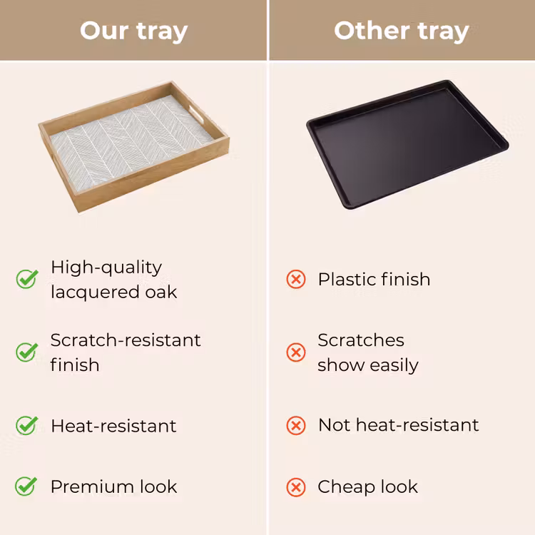 Tray - Classic - Herringbone - Gray — 10
