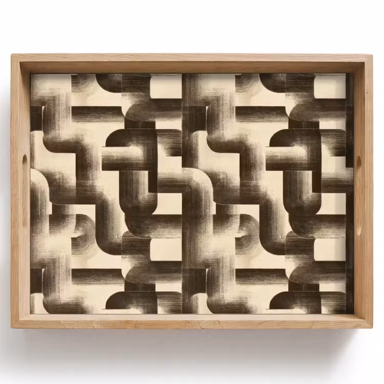 Tray - Abstract - Retro - Black — 1