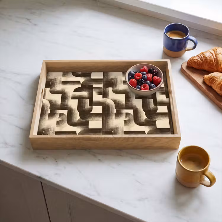 Tray - Abstract - Retro - Black — 3