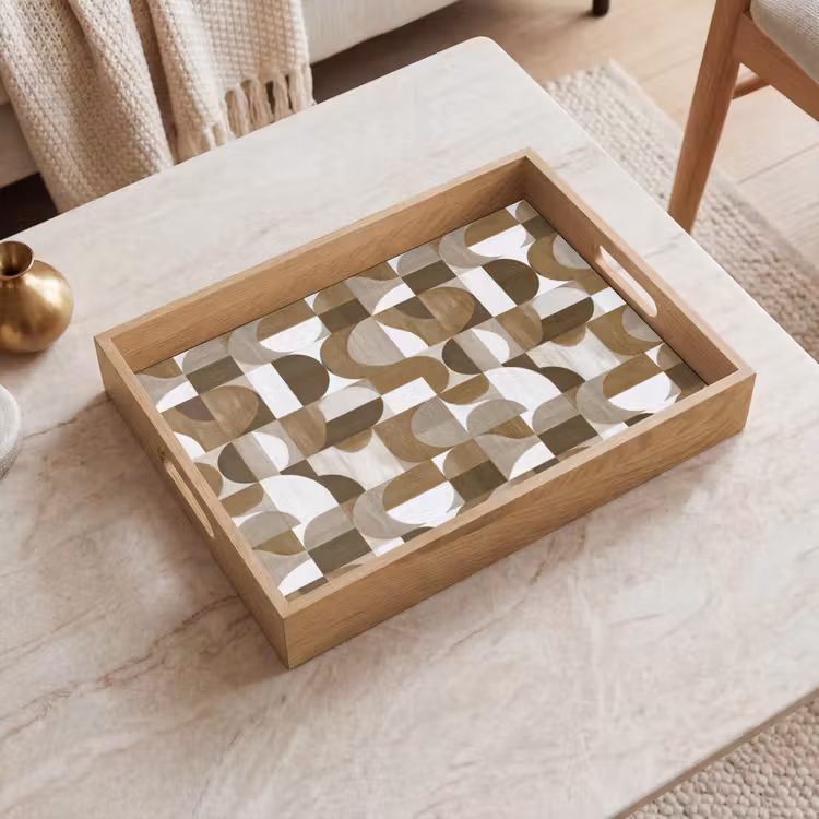 Tray - Abstract - Retro - Brown — 2