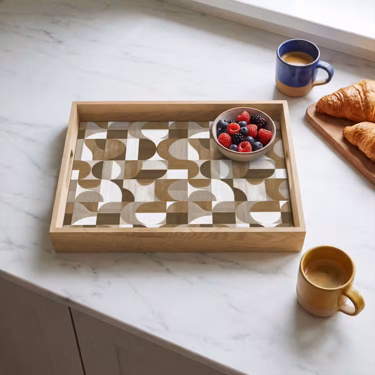 Tray - Abstract - Retro - Brown — 3
