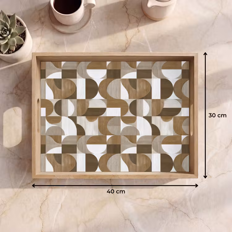 Tray - Abstract - Retro - Brown — 8