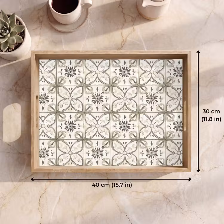 Tray - Antique - Tile - Beige — 7