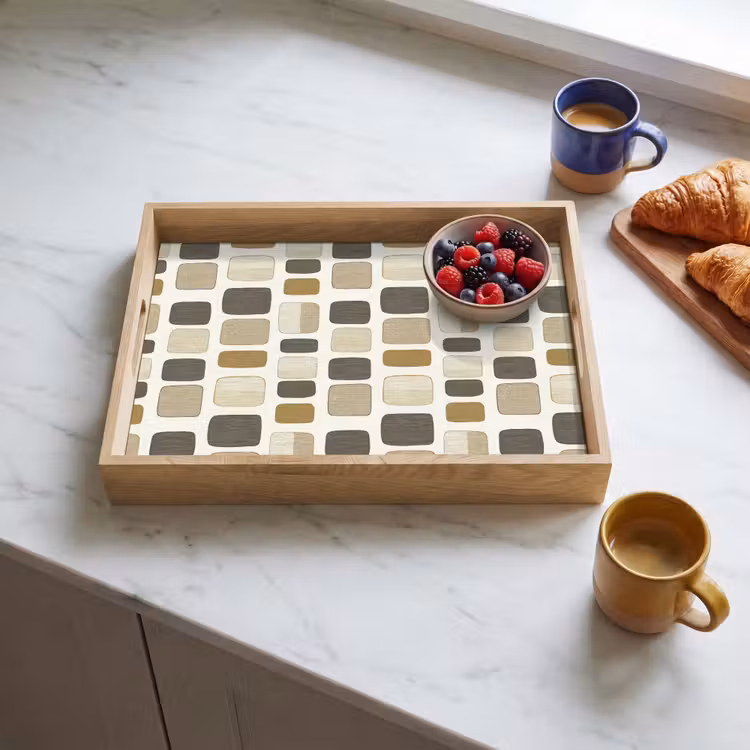 Tray - Blocks - Vintage - Gray — 3