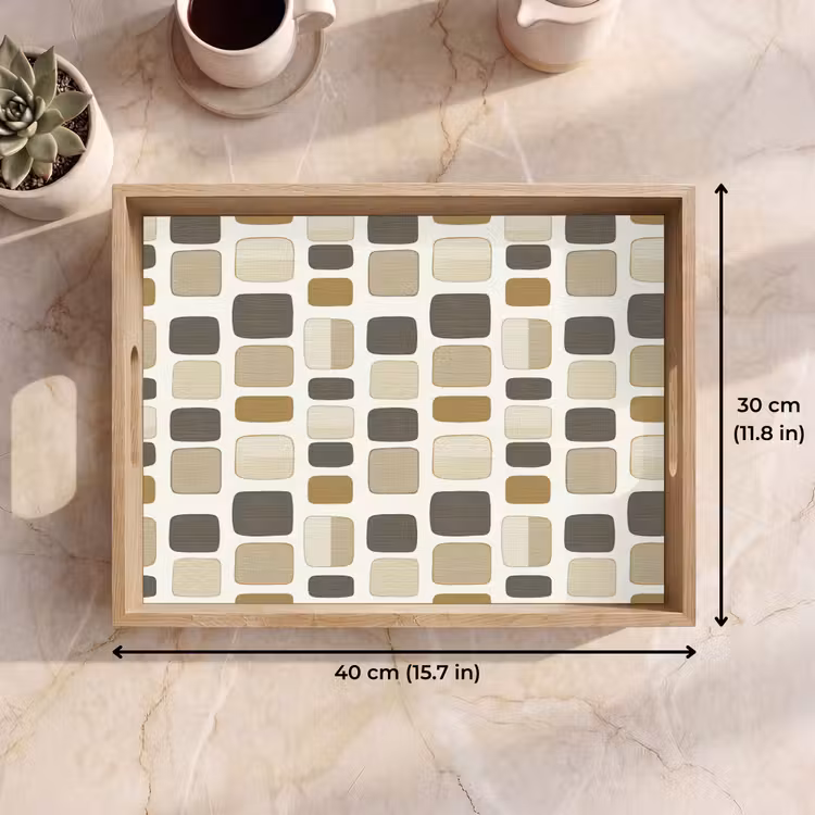 Tray - Blocks - Vintage - Gray — 7