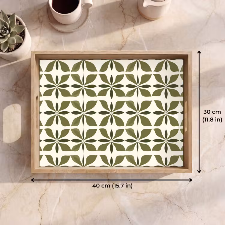 Tray - Botanical - Retro - Green — 7