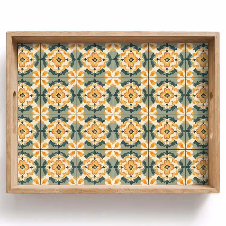 Tray - Ceramics - Weathered - Colorful — 1
