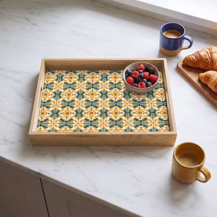 Tray - Ceramics - Weathered - Colorful — 3