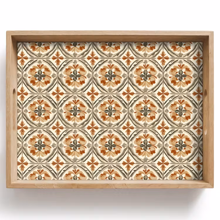 Tray - Elegant - Antique - Colorful — 1