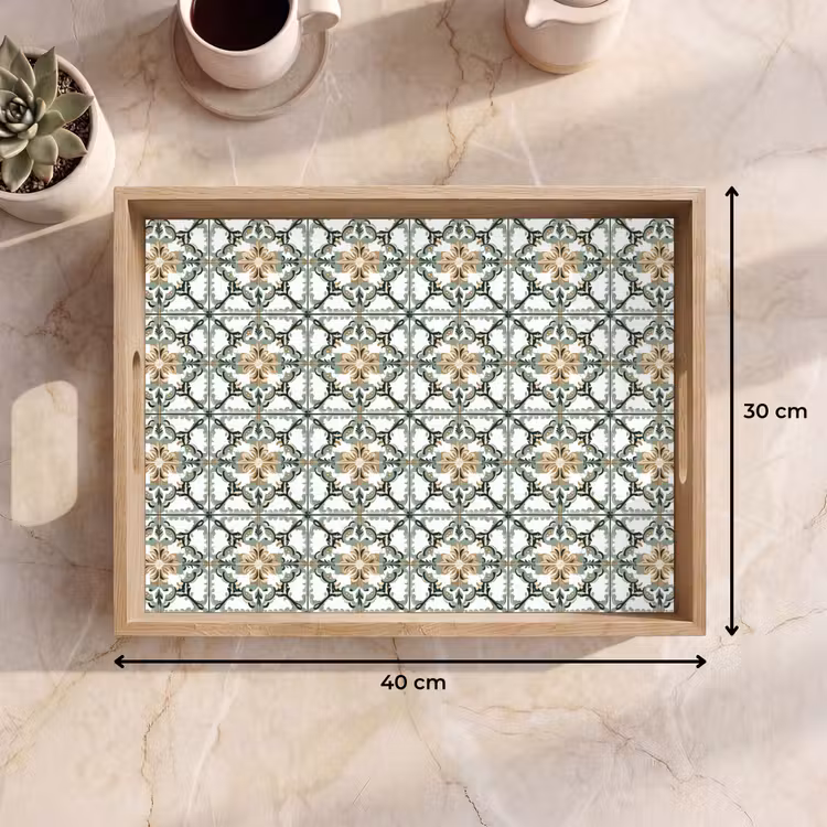 Tray - Floral - Weathered - Colorful — 8