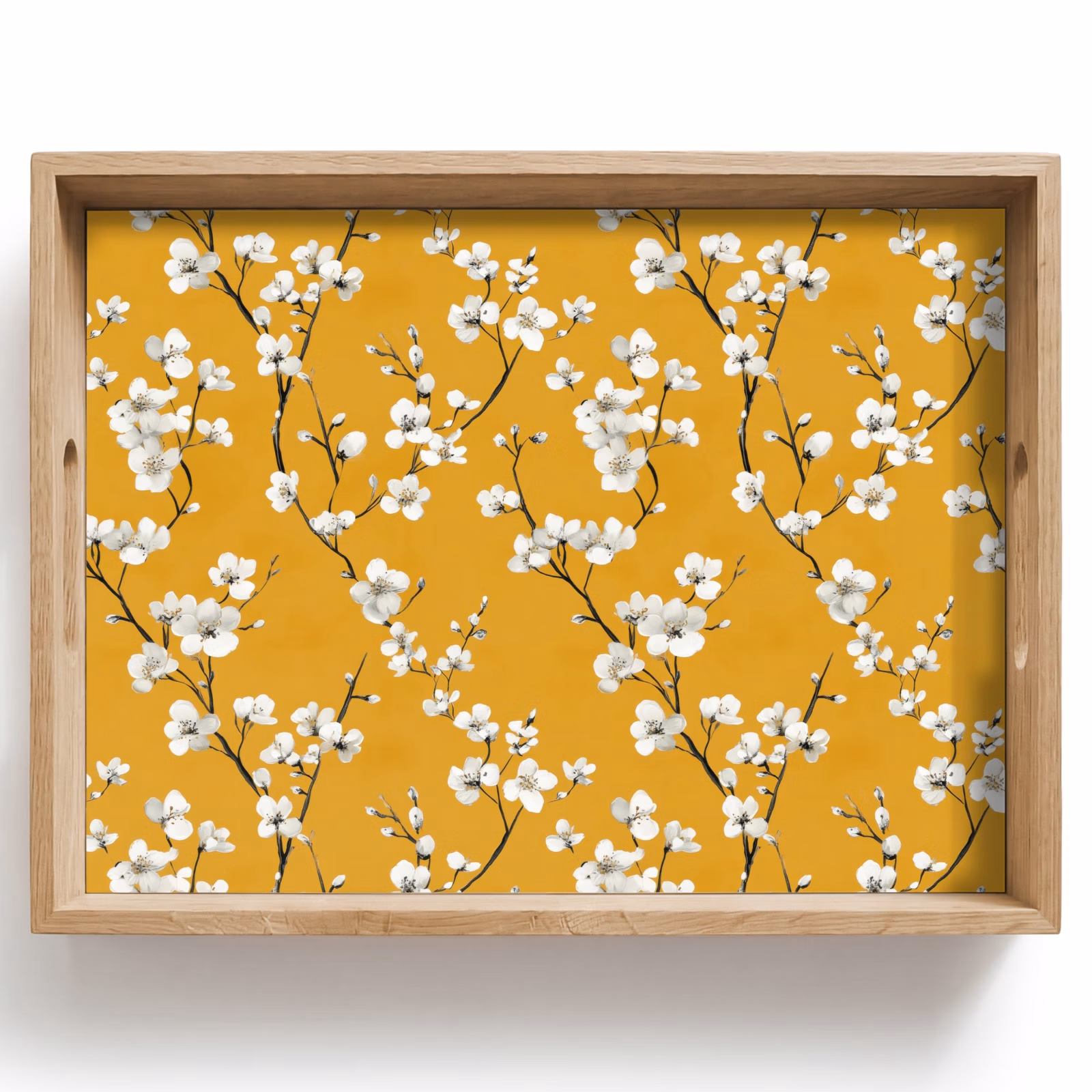 Tray - Blossom Branch - Watercolor - Yellow — 1