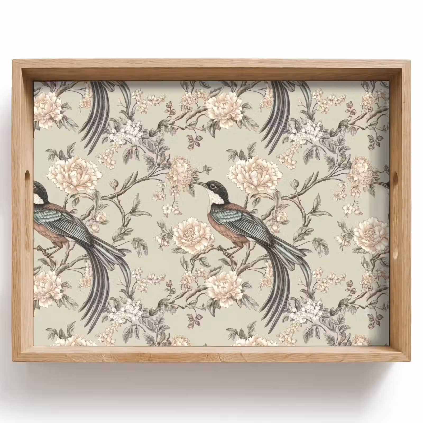 Tray - Flower - Bird - Colorful — 1