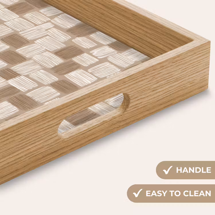 Tray - Block - Pattern - Brown — 9