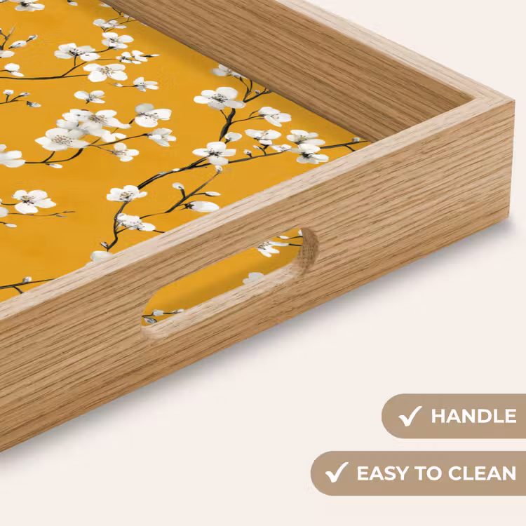 Tray - Blossom Branch - Watercolor - Yellow — 9