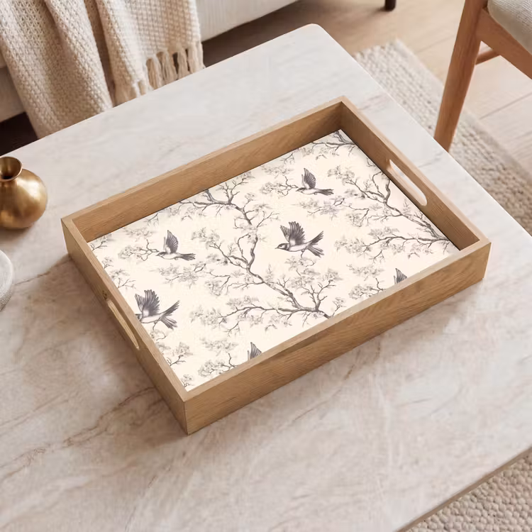 Tray - Branches - Birds - Beige — 2