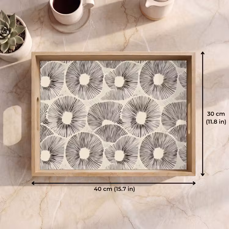 Tray - Circles - Pattern - Black — 7