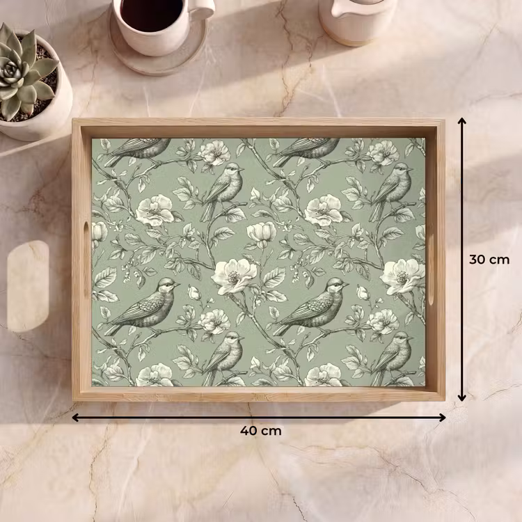 Tray - Classic - Botanical - Green — 8