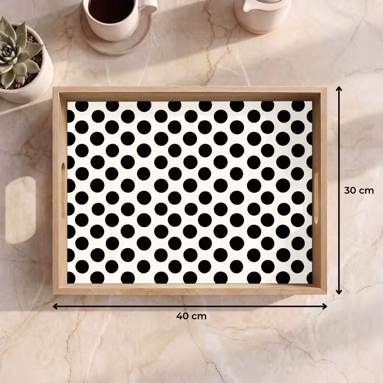 Tray - Classic - Dots - Black — 8