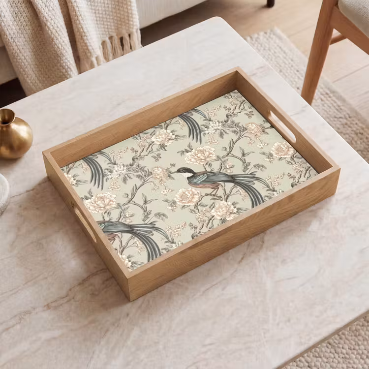 Tray - Flower - Bird - Colorful — 2