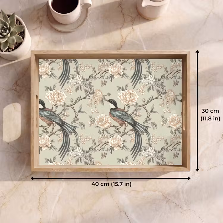 Tray - Flower - Bird - Colorful — 7